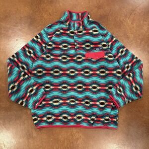 Patagonia Synchilla Snap T Womens XL Southwestern Aztec Fleece Pullover 2015